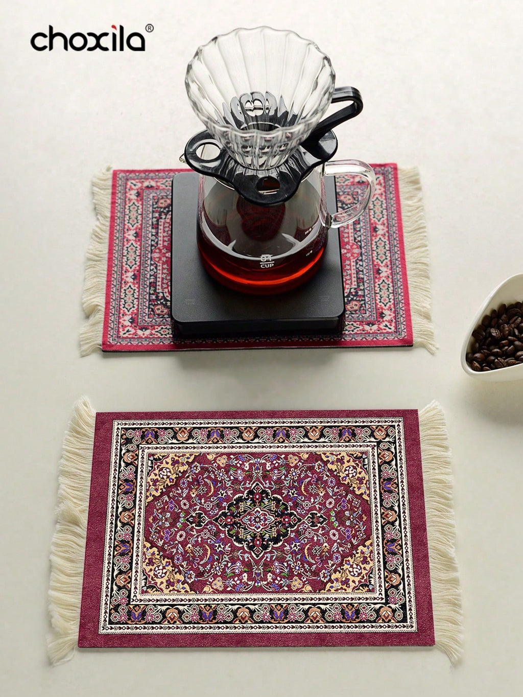 choxila وسادة قهوة، وسادة قهوة، حصيرة V02، أداة V02، وسادة قهوة مضادة للانزلاق ومضادة للرطوبة، حصيرة قهوة قطرة اليد، رواسب فنجان القهوة، أدوات القهوة، وسادة قهوة متعددة الأغراض