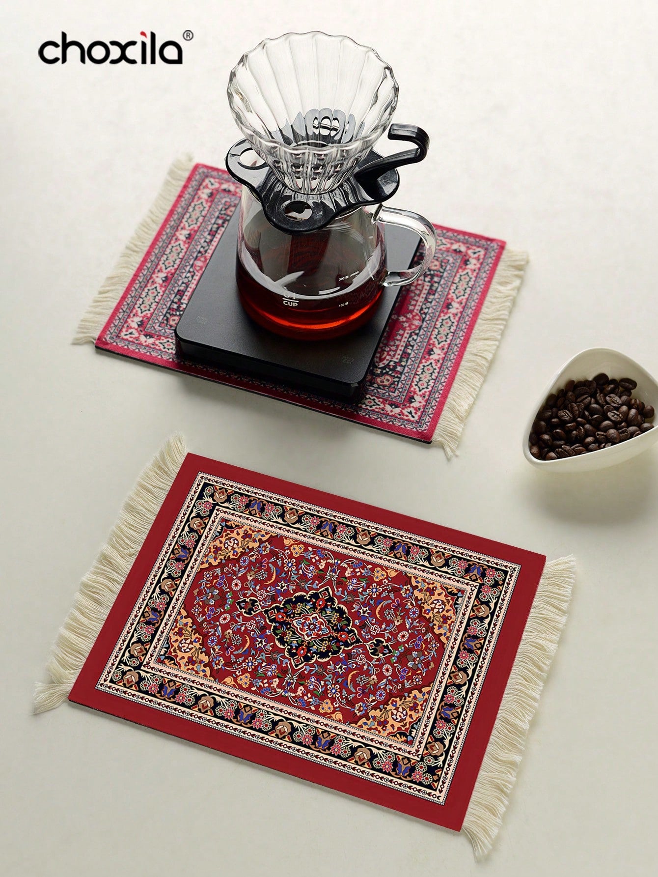 choxila وسادة قهوة، وسادة قهوة، حصيرة V02، أداة V02، وسادة قهوة مضادة للانزلاق ومضادة للرطوبة، حصيرة قهوة قطرة اليد، رواسب فنجان القهوة، أدوات القهوة، وسادة قهوة متعددة الأغراض