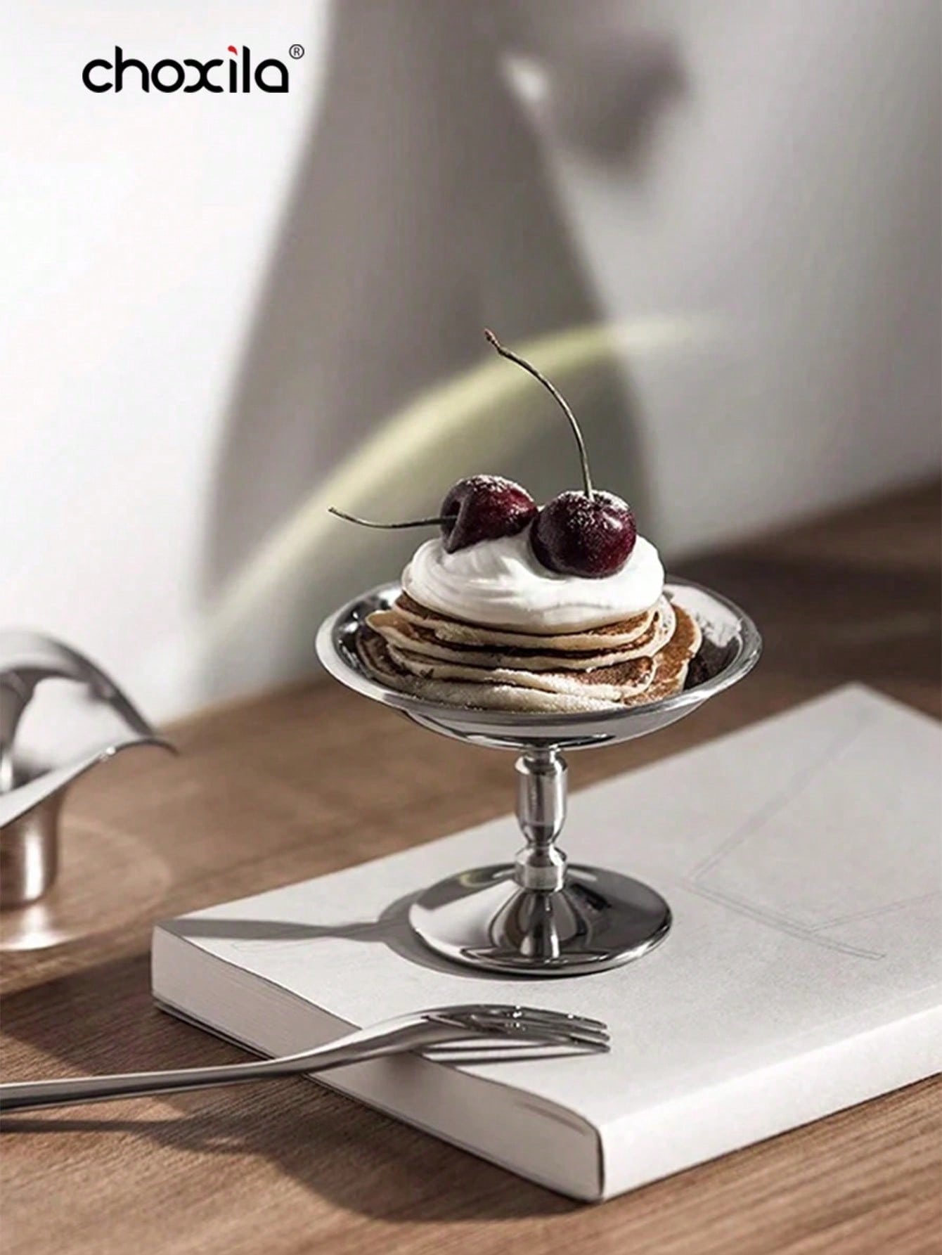 choxila 1 Set Dessert Plate, Vegetable Bowl, Stainless Steel Ice Cream Cup, Tray, Pudding Dessert Cup, Cute Dinnerware Plate, Tray, Candle Holder, Essential For Back To School Season