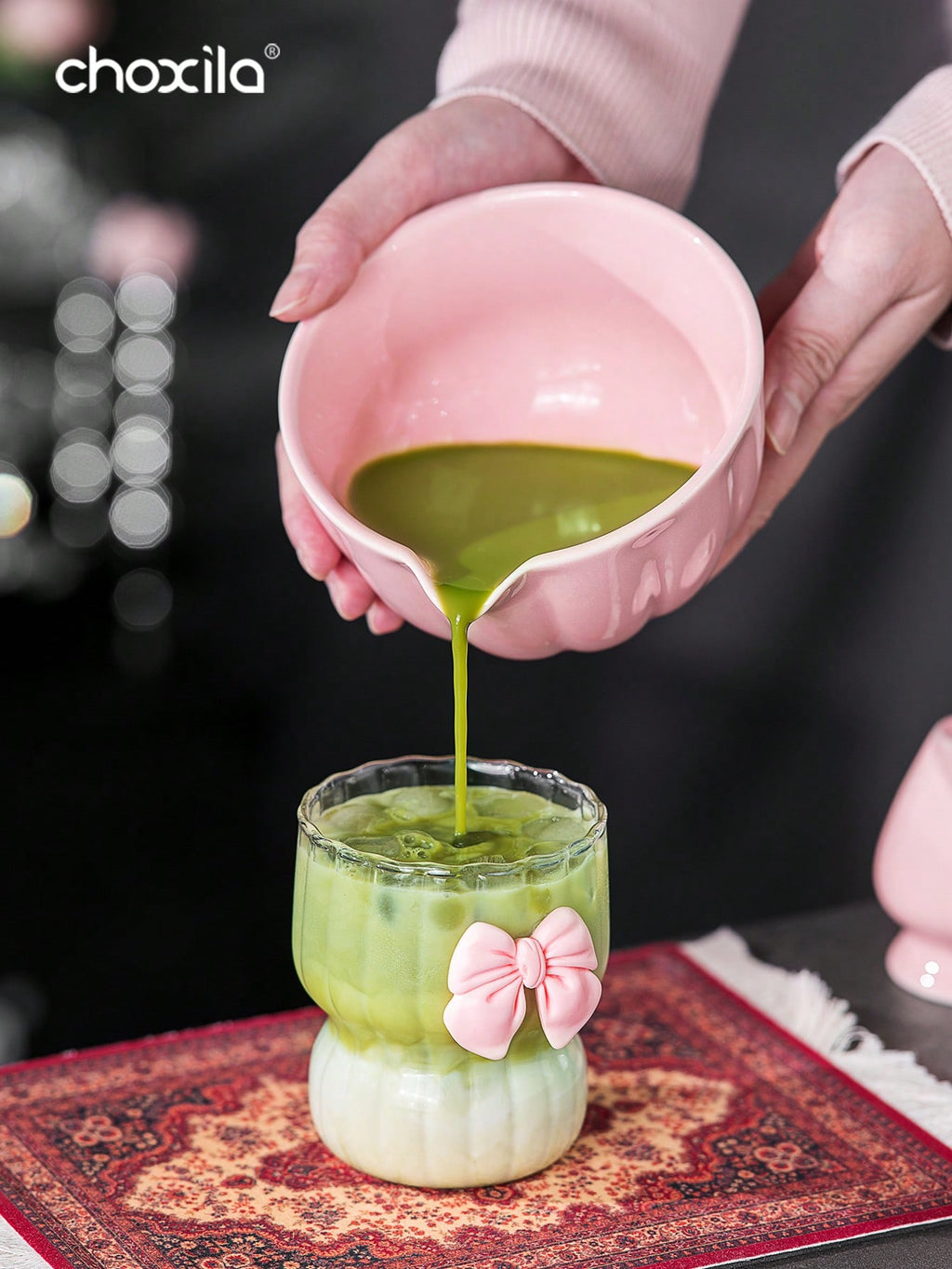 choxila مجموعة بداية تقليدية للماتشا 7 قطع، مجموعة خفاقة الماتشا، طقم أدوات تحضير الشاي الماتشا، طقم أدوات عشاق الماتشا، مجموعة هدايا الماتشا مع حقيبة، تشمل وعاء الماتشا، خفاقة الماتشا من البامبو، ملعقة الشاي، حامل الخفاقة، منخل الماتشا، كوب شاي، وسادة ال