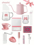 13pcs/Set Pink Pour Over Coffee Set, Hand Drip Coffee Maker Kit, V02 Coffee Set (2-4 Cups), Valentine's Day Gift,  Coffee Accessories, For Afternoon Tea, Home & Parties