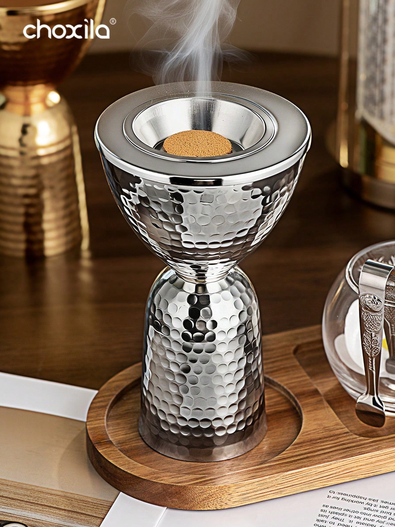 choxila زجاجة أريج بهيكل حديدي بسيط وأنيق قطعة واحدة، مناسبة للمنزل ديكور ، غرف النوم ، الصالات ، المكاتب ، أماكن اليوجا والحفلات ، هدايا المناسبات