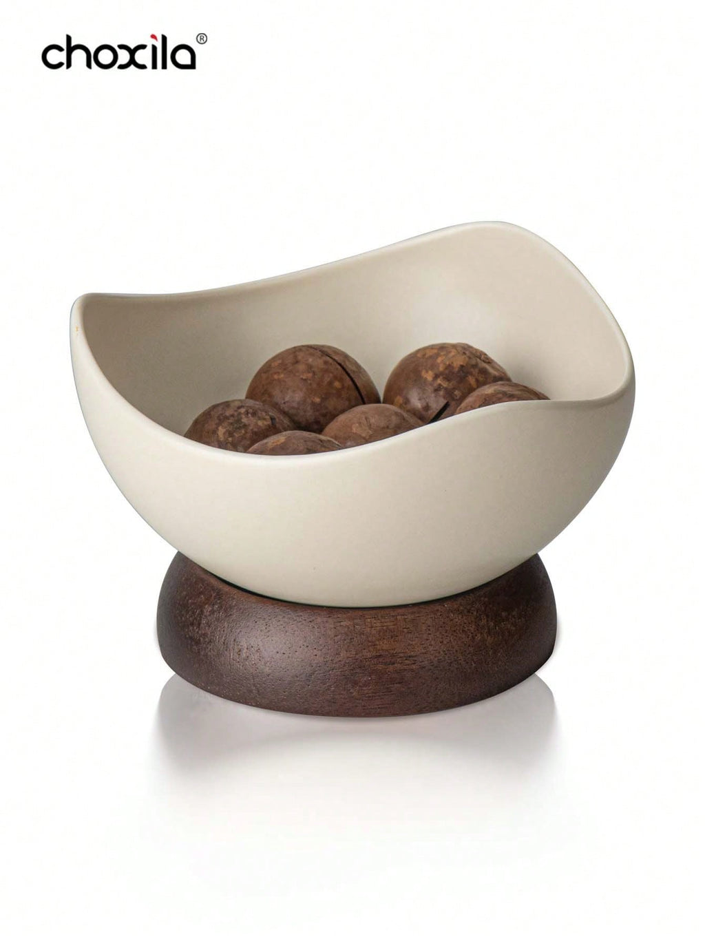 choxila 1 طبق حلوى رجعي مع قاعدة خشبية قوية، وأطباق المكسرات والوجبات الخفيفة والحلوى والمجوهرات والخضروات والفواكه والسلطات واللبن والمكونات الصغيرة، كوب حلوى إبداعي، وعاء حلوى متعدد الاستخدامات قابل لإعادة الاستخدام للمنزل والمطعم والمطبخ والتخييم ورمضا