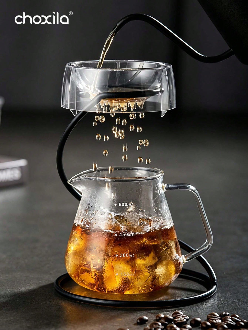 1个咖啡雨冲煮滴滤器，塑料手冲滤网均匀萃取，适合初学者的独特咖啡制作工具，完美适用于精品咖啡和居家冲煮