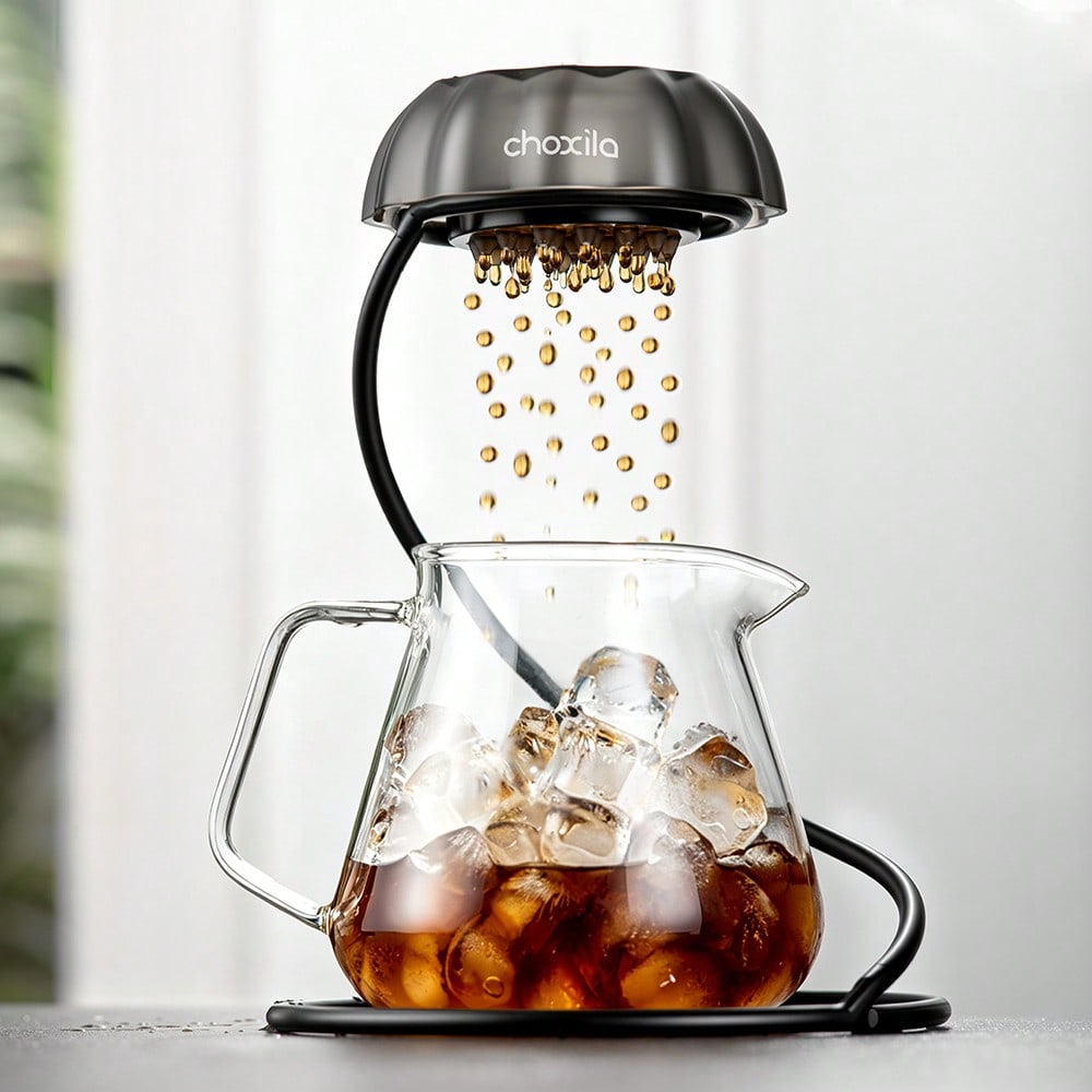 1个咖啡雨冲煮滴滤器，塑料手冲滤网均匀萃取，适合初学者的独特咖啡制作工具，完美适用于精品咖啡和居家冲煮